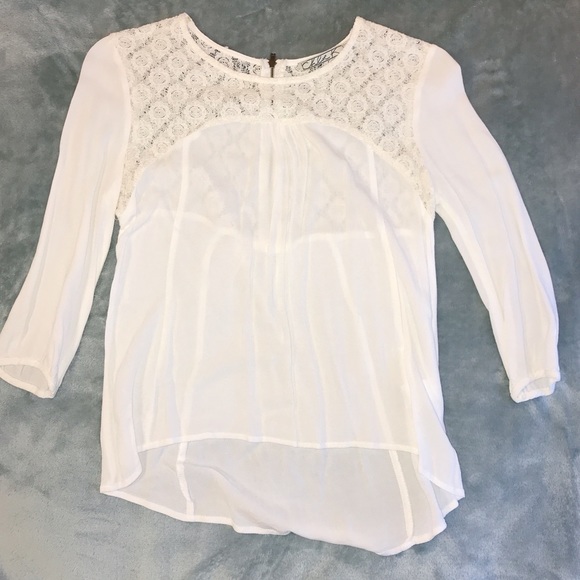Chloe K Tops - Chloe K (Pac Sun) flowy white shirt
